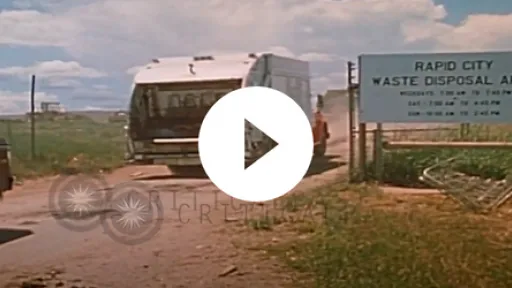 Video - Footage of flood debris being pushed up in Rapid City Waste