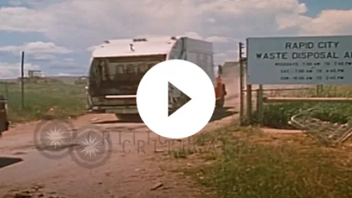 Video - Footage of flood debris being pushed up in Rapid City Waste