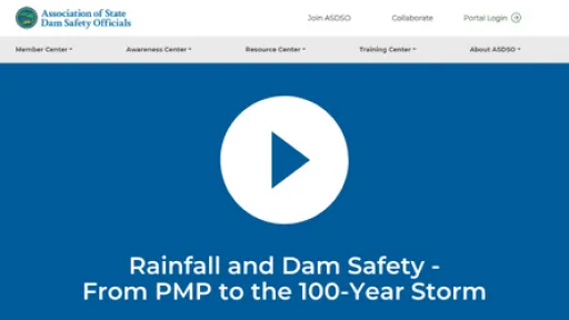 Video - Rainfall and Dam Safety-From PMP to the 100-Year Storm