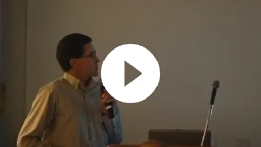 Video - Tom Jacobs presents on the maintenance