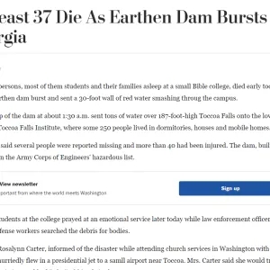 At Least 37 Die As Earthen Dam Bursts in Georgia The Washington Post