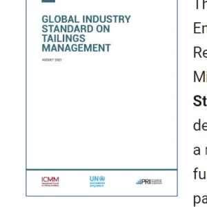 Barahona Nr. 1 Dam_Global Industry Standard on Tailings Management