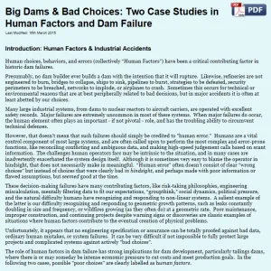 Big Dams & Bad Choices