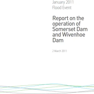 Cover_Report on the Operatation of Somerset Dam