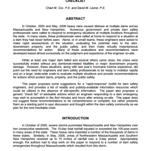 Dam Emergency Response