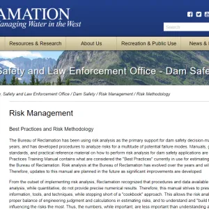 Dam Safety Office Security Safety and Law Enforcement Office Bureau of Reclamation