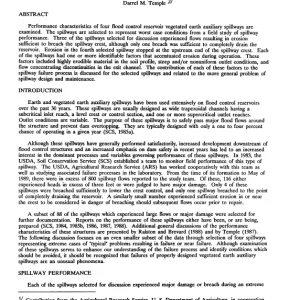 OR_DOMINANT FACTORS IN VEGETATED EARTH SPILLWAY FAILURES