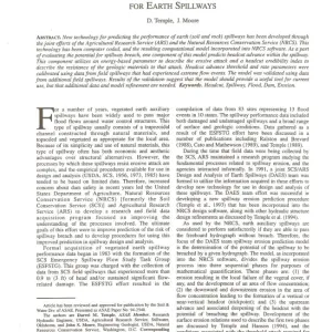 OR_Headcut Advance Prediction for Earth Spillways