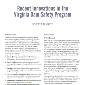 OR_Recent Innovations in the VA Dam Safety Program