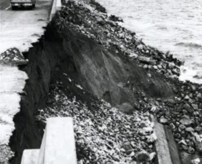 1972 windstorm damage to Kingsley Dam