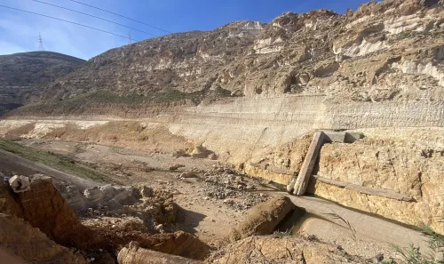 Remnants of the Al-Bilad Dam after its breach.