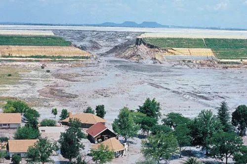 Harmony Gold Mine No. 4 tailings dam after the failure