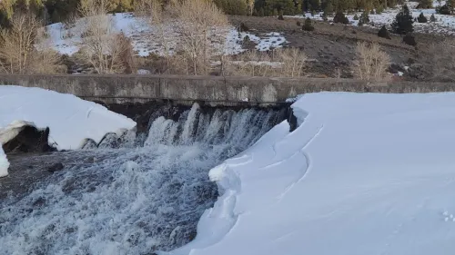 Initial observation of damage at Panguitch Lake Dam