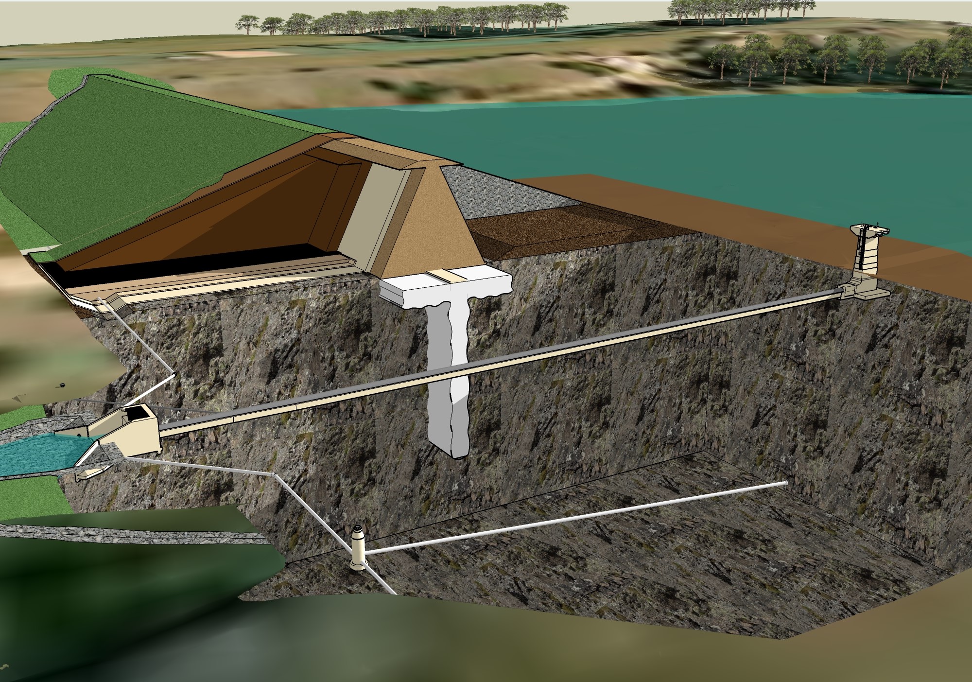 Earthen Dam Cross Section Typical